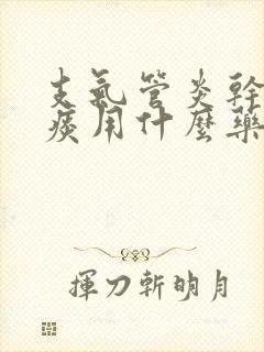 支气管炎干咳无痰用什么药