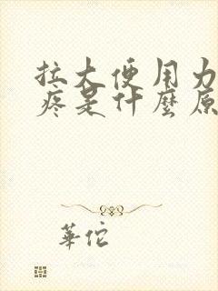 拉大便用力肚子疼是什么原因