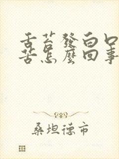 舌苔发白口干口苦怎么回事