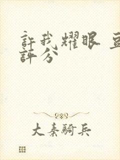 许我耀眼 豆瓣评分