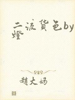 二流货色by尾灯封面