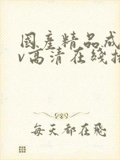 国产精品成人av高清在线播放