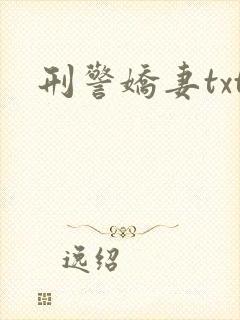 刑警娇妻txt封面