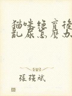 猫咪绝育后还是乱尿怎么办