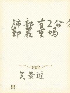 肺部有2公分结节严重吗