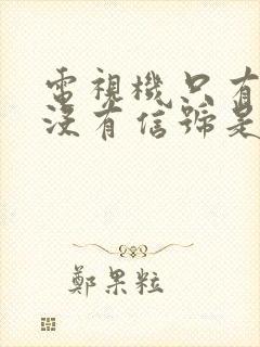 电视机只有雪花没有信号是怎么回事封面