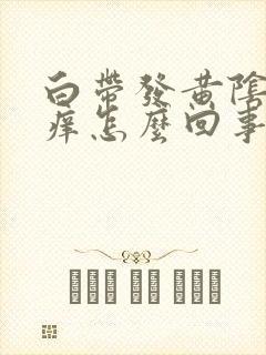 白带发黄阴道发痒怎么回事封面