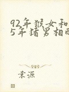 92年猴女和95年猪男相配婚姻如何