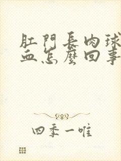 肛门长肉球还出血怎么回事