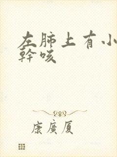 左肺上有小结节干咳