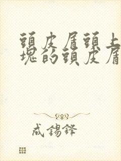 头皮屑头上有大块的头皮屑是怎么回事