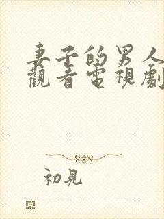 妻子的男人在线观看电视剧免费高清版封面