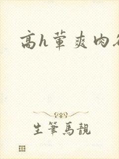高h荤爽肉欲文