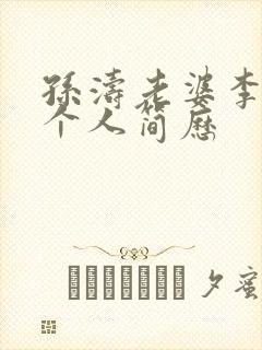 孙涛老婆李莉莉个人简历封面