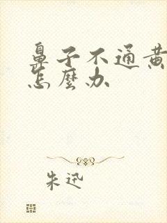 鼻子不通黄鼻涕怎么办