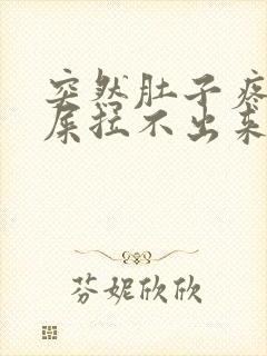 突然肚子疼想拉屎拉不出来怎么回事