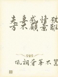 夫妻感情破裂一方不愿意离婚以后怎么离封面