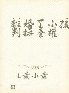 离婚了小孩怎么判抚养权封面