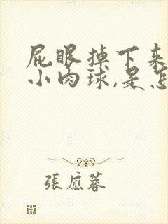 屁眼掉下来一个小肉球,是怎么回事