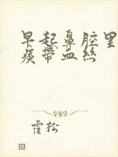 早起鼻腔里有黄痰带血丝