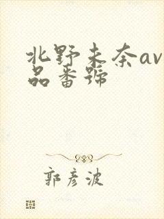 北野未奈av作品番号