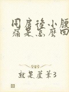 同房后小腹有点痛是怎么回事封面