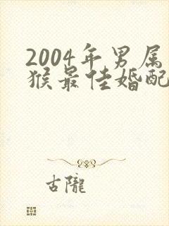 2004年男属猴最佳婚配属相