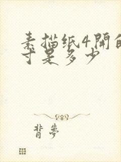 素描纸4开的尺寸是多少