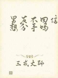 男友不回信息是想分手吗封面