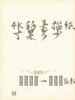 4k的素描纸尺寸是多少