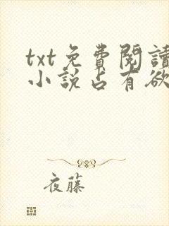 txt免费阅读小说占有欲封面