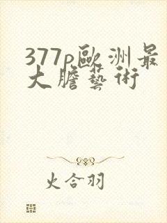 377p欧洲最大胆艺术