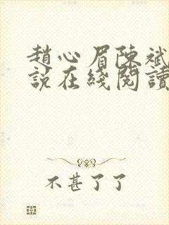 赵心眉陈斌的小说在线阅读封面