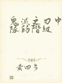 鬼灭之刃中鬼杀队的阶级