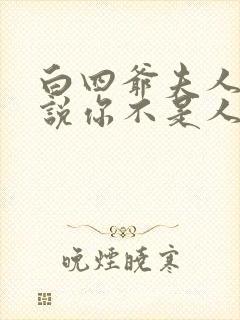 白四爷夫人到处说你不是人短剧全集