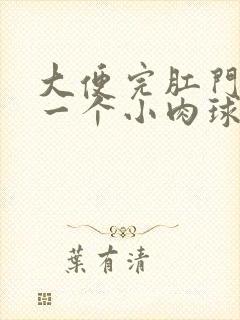 大便完肛门突出一个小肉球封面