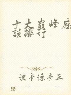 十大巅峰历史小说排行