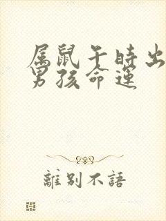 属鼠午时出生的男孩命运