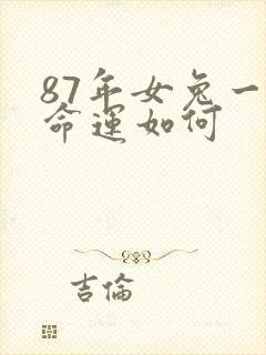 87年女兔一生命运如何