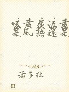 咳黄痰流黄鼻涕是风热还是风寒封面