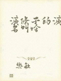 演条子的演员真名叫啥封面