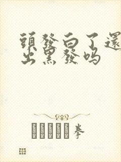 头发白了还能长出黑发吗封面