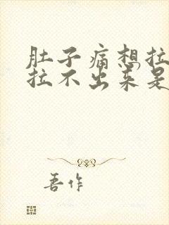 肚子痛想拉屎又拉不出来是什么原因封面