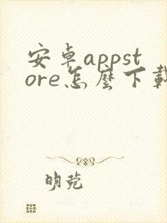 安卓appstore怎么下载