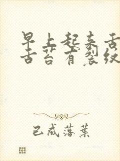 早上起来舌头干舌苔有裂纹