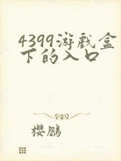 4399游戏盒下的入口