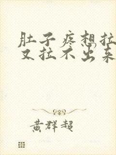 肚子疼想拉大便又拉不出来是什么原因封面