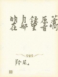 明月录原著小说在哪里看啊