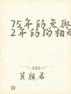 75年的兔与82年的狗相配吗封面