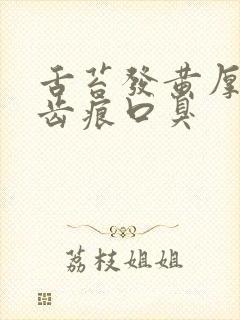 舌苔发黄厚腻有齿痕口臭